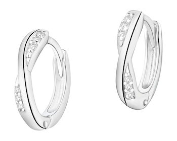 Kolczyki srebrne z cyrkoniami - koła