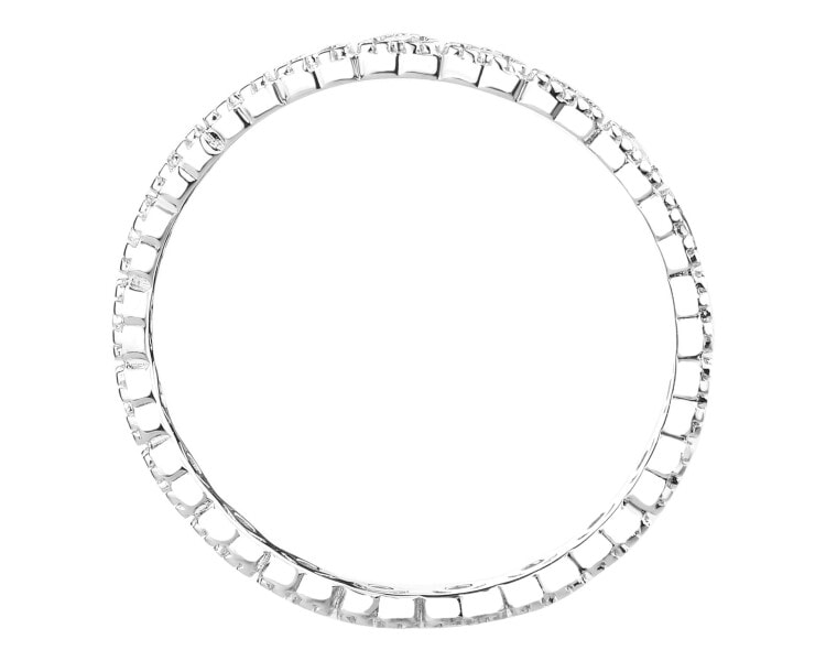 Pierścionek srebrny z cyrkoniami - serca