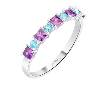 Pierścionek srebrny z cyrkoniami