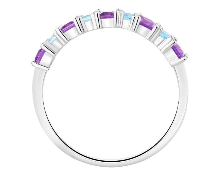 Pierścionek srebrny z cyrkoniami