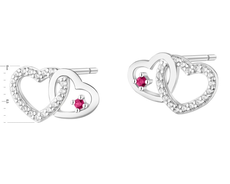 Rhodium Plated Silver Earrings with Cubic Zirconia
