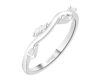 Pierścionek srebrny z cyrkoniami