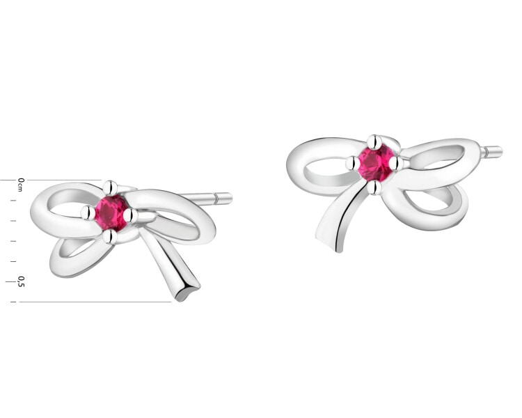 Rhodium Plated Silver Earrings with Cubic Zirconia