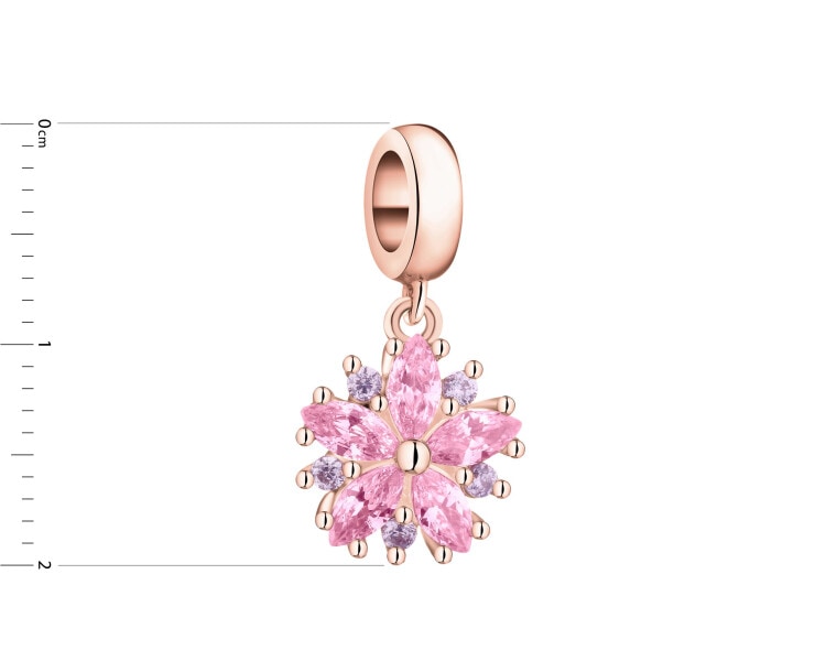 Stříbrný přívěsek Beads se zirkony – květy