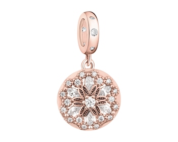 Zawieszka srebrna beads z cyrkoniami