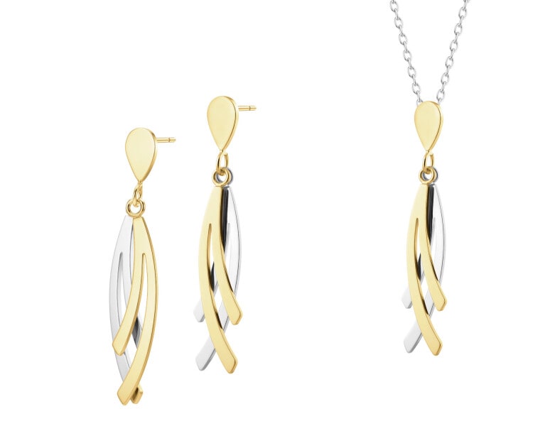 Kolczyki i naszyjnik ze stali szlachetnej