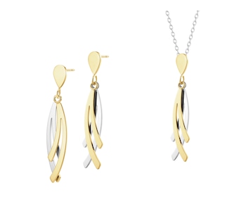 Kolczyki i naszyjnik ze stali szlachetnej