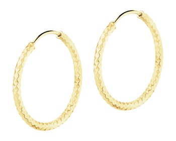 Złote kolczyki - koła