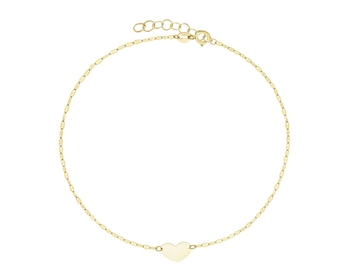 Złota bransoletka - serce