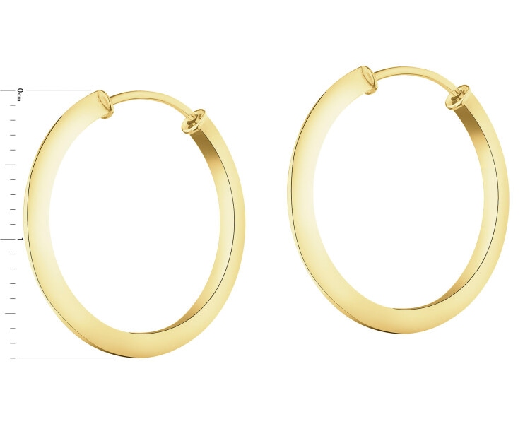 Złote kolczyki - koła