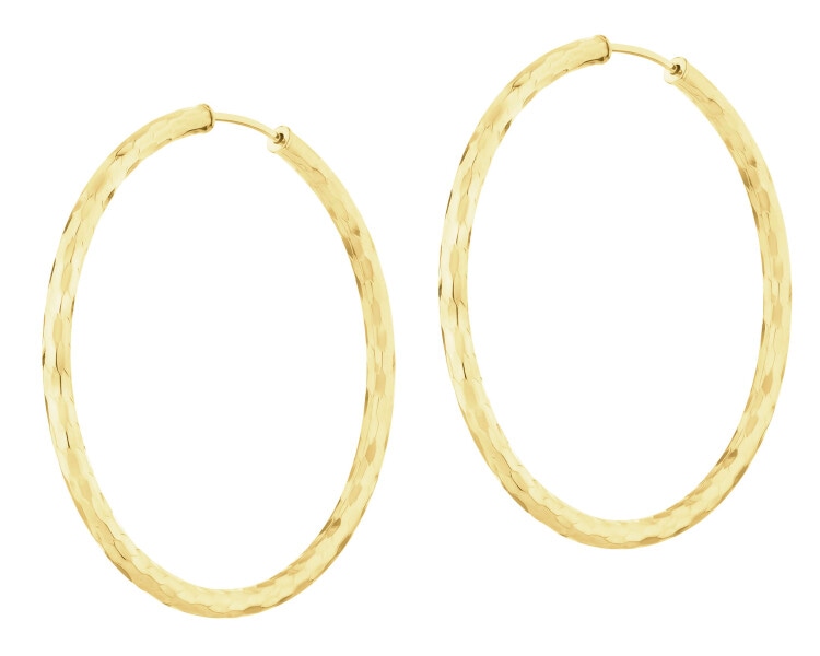 9 K Yellow Gold Hoop Earring