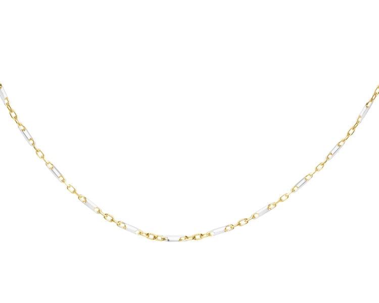 8 K Rhodium-Plated Yellow Gold Neck Chain