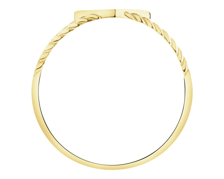 14 K Yellow Gold Ring with Cubic Zirconia