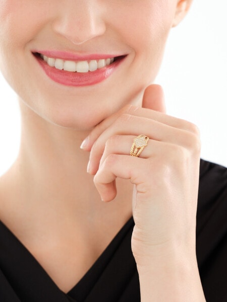 14 K Yellow Gold Ring with Cubic Zirconia