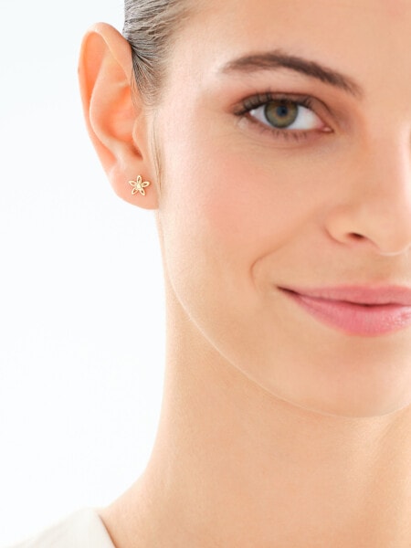 Zlaté náušnice - květy