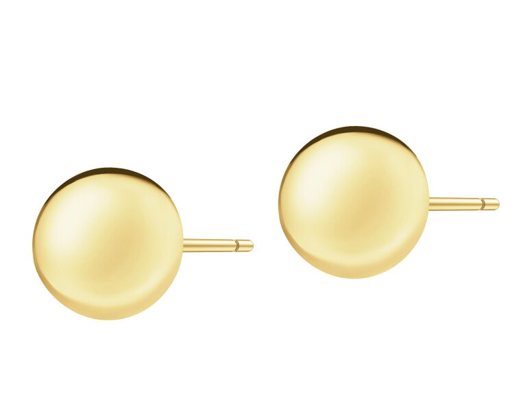 Złote kolczyki - półkulki