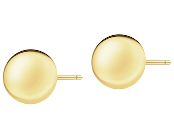 Złote kolczyki - półkulki