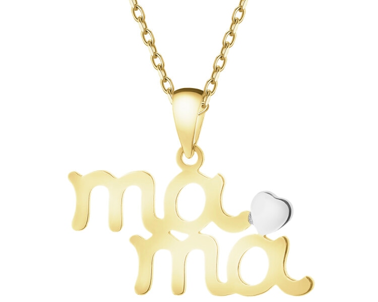 Złota zawieszka - mama