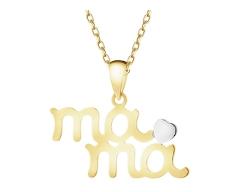 Złota zawieszka - mama