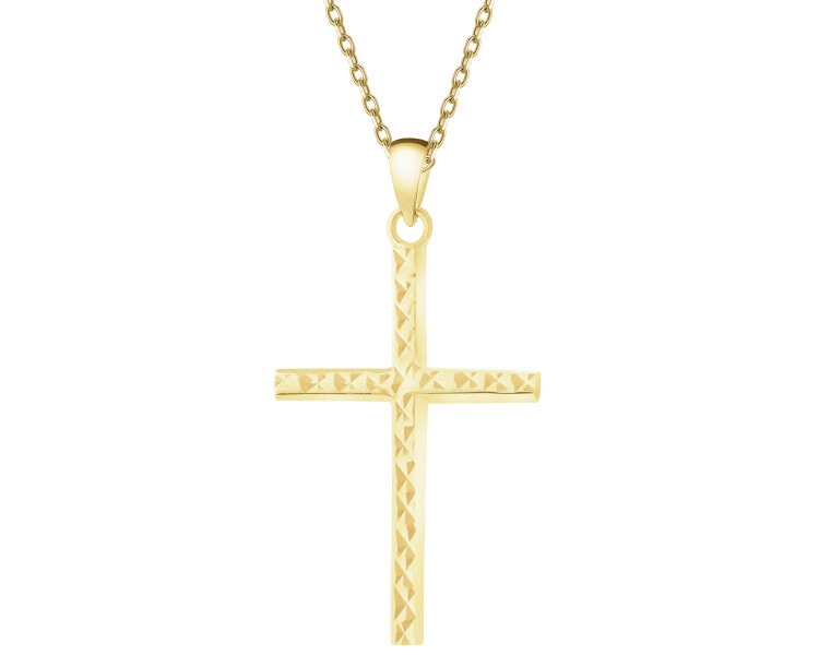 Złota zawieszka - krzyż