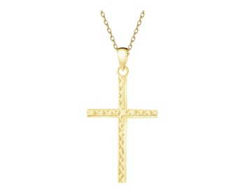 Złota zawieszka - krzyż