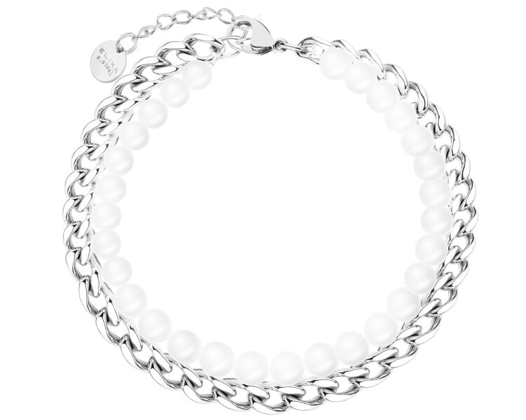 Bransoletka ze stali szlachetnej z muszlą