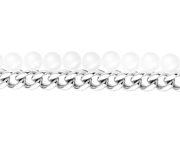 Bransoletka ze stali szlachetnej z muszlą