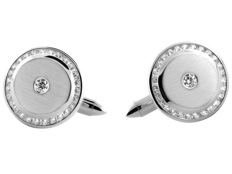 White gold cufflinks