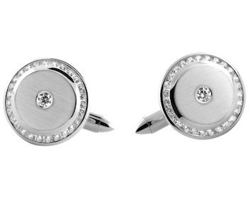 White gold cufflinks