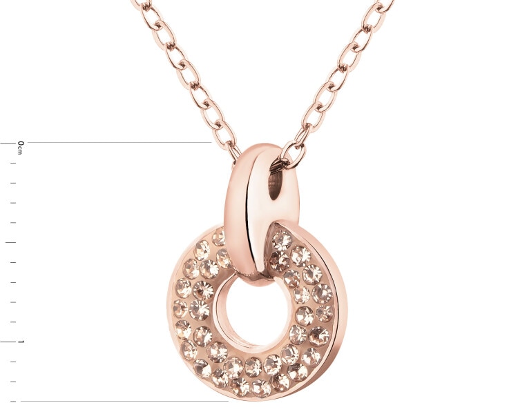 Stainless Steel Necklace with Crystal