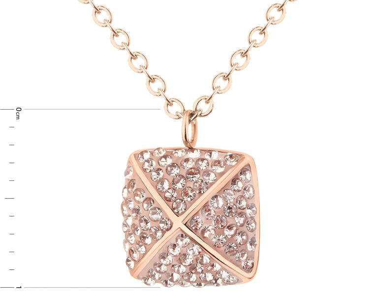 Stainless Steel Necklace with Crystal