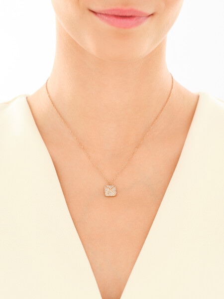 Stainless Steel Necklace with Crystal