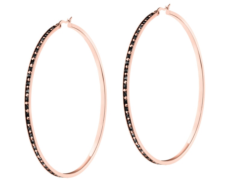 Kolczyki ze stali szlachetnej z markasytami - koło