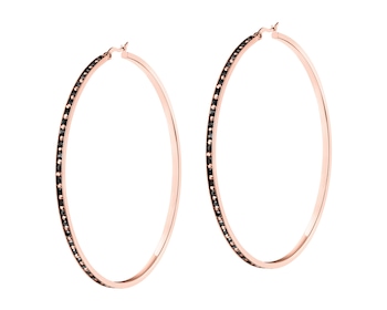 Kolczyki ze stali szlachetnej z markasytami - koło