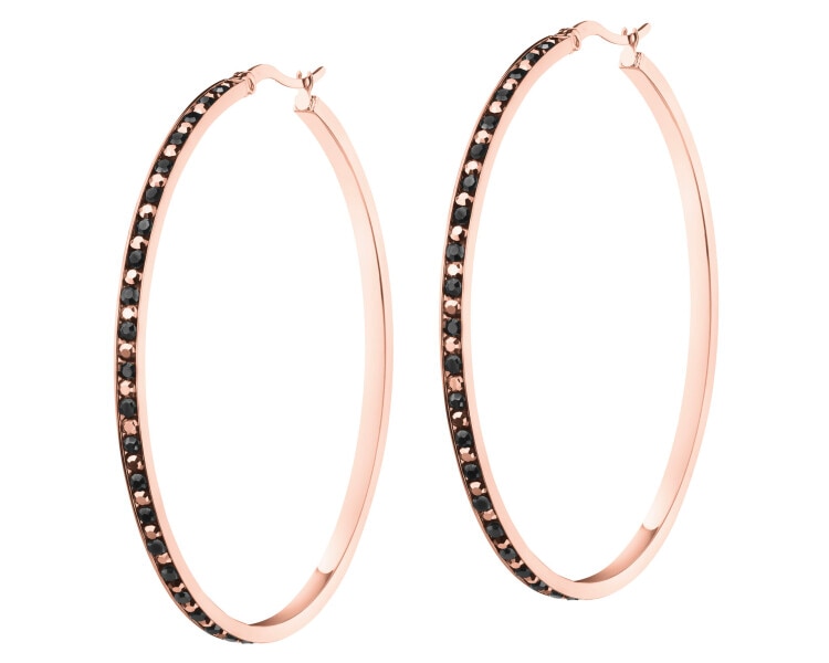 Kolczyki ze stali szlachetnej z markasytami - koło