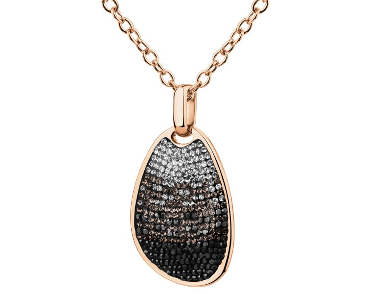 Naszyjnik ze stali szlachetnej z kryształami