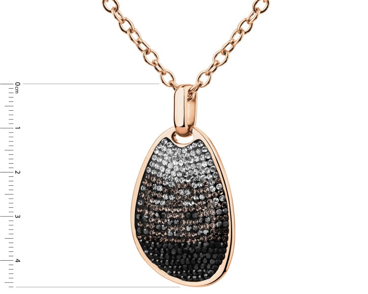 Stainless Steel Necklace with Crystal