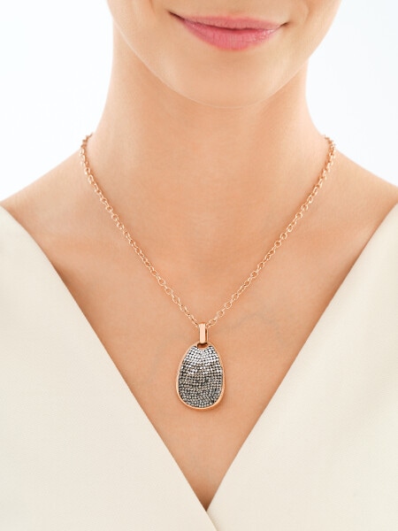 Stainless Steel Necklace with Crystal