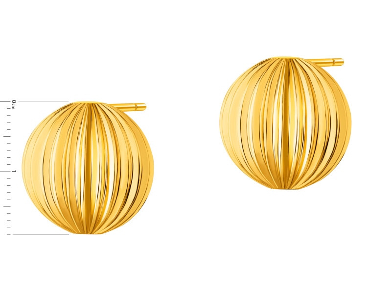 Gold-Plated Brass, Gold-Plated Silver Earrings 
