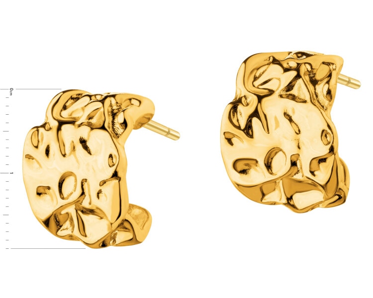 Gold-Plated Brass, Gold-Plated Silver Earrings