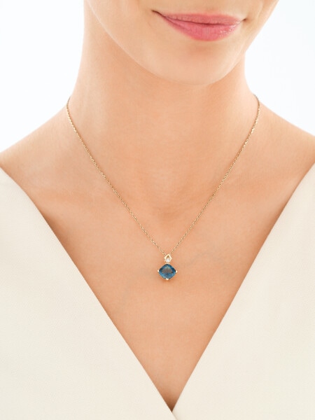 14 K Rhodium-Plated Yellow Gold Pendant  - fineness 14 K