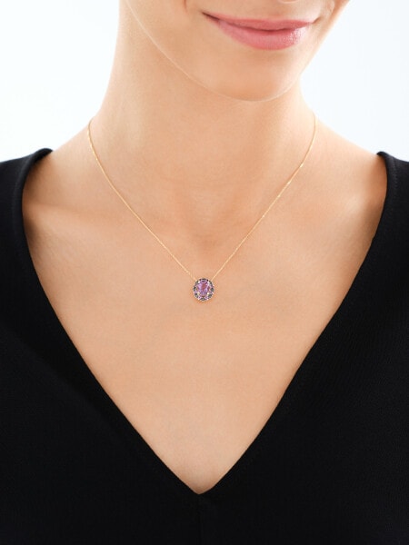 585 Yellow Gold Ruthenium-Plated Necklace  - fineness 585