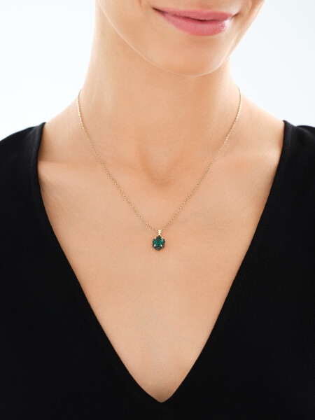 585 Yellow Gold Ruthenium-Plated Pendant  - fineness 585