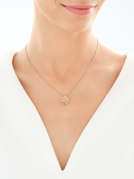 14 K Rhodium-Plated Yellow Gold Pendant  - fineness 14 K