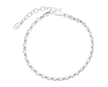 Bransoletka srebrna z cyrkoniami