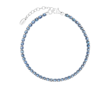 Bransoletka srebrna z cyrkoniami