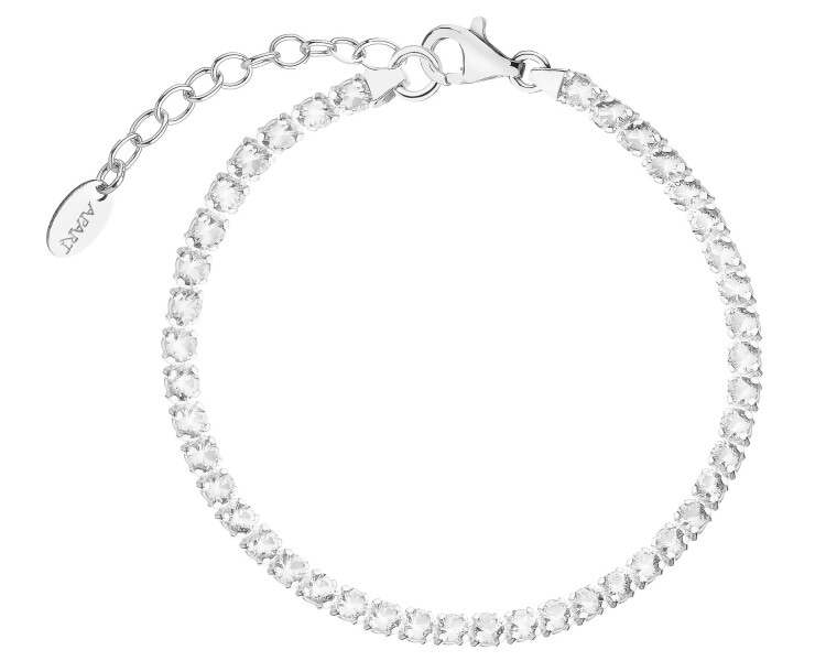 Stříbrný náramek se zirkony