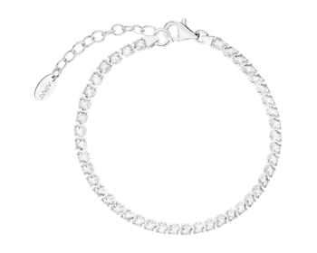 Bransoletka srebrna z cyrkoniami