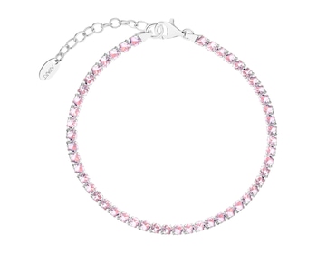 Bransoletka srebrna z cyrkoniami