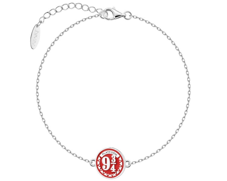 Bransoletka srebrna z emalią - Harry Potter, peron 9 i ¾, Warner Bros. Discovery